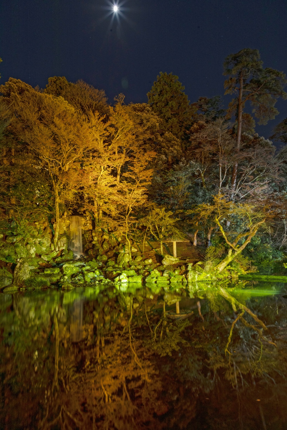 兼六園ライトアップ・瓢池（秋）
