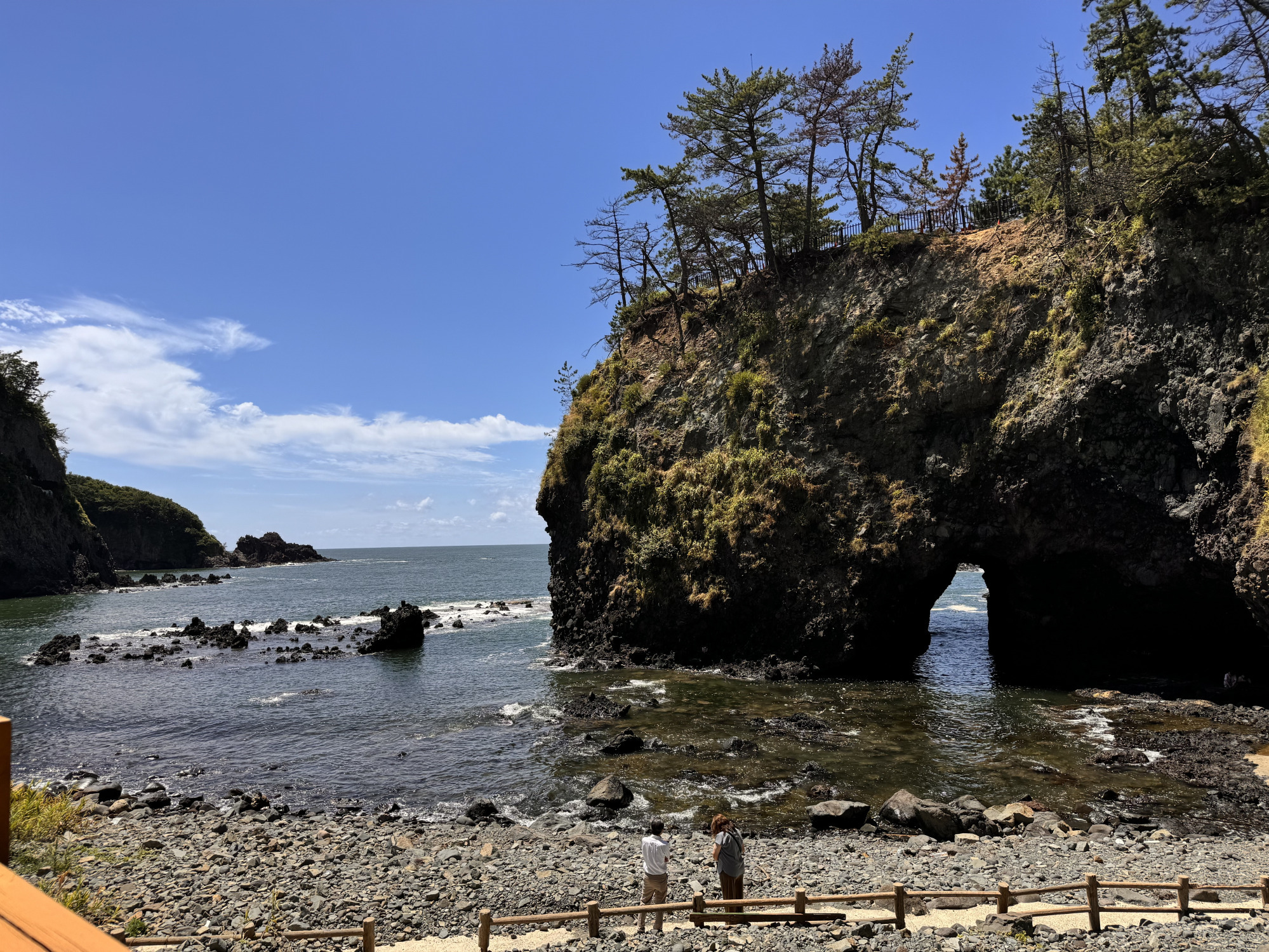 陸から見た巌門
