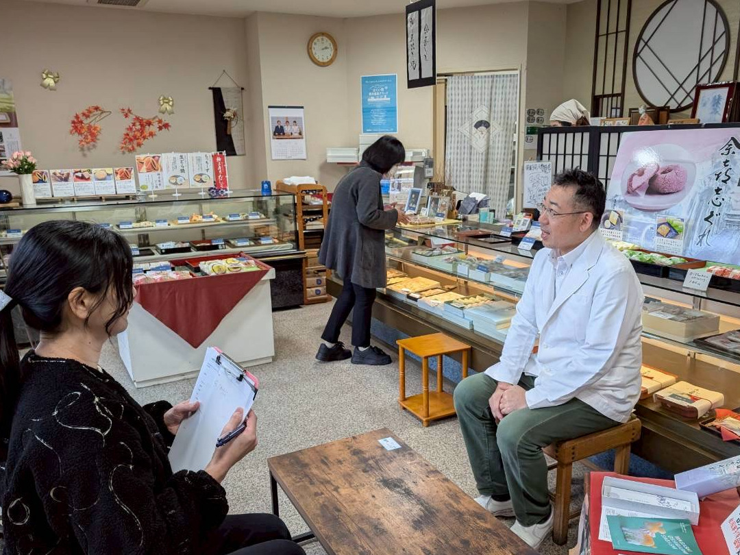 穏やかな口調で和菓子への思いを伝えてくださいました