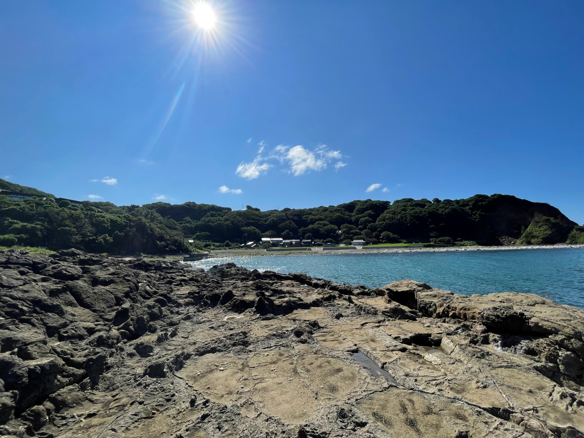 隆起した海岸