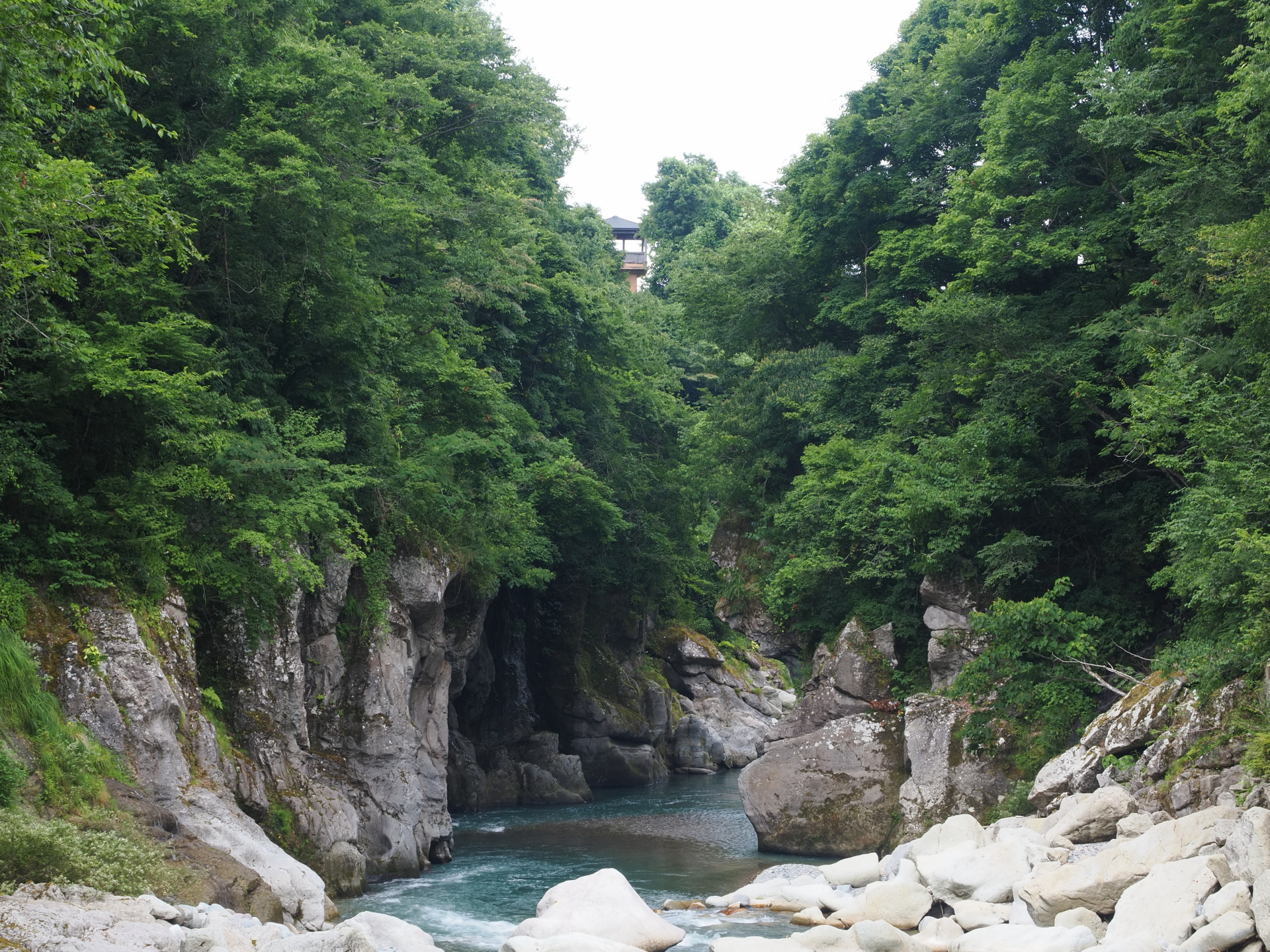 手取川が削った峡谷