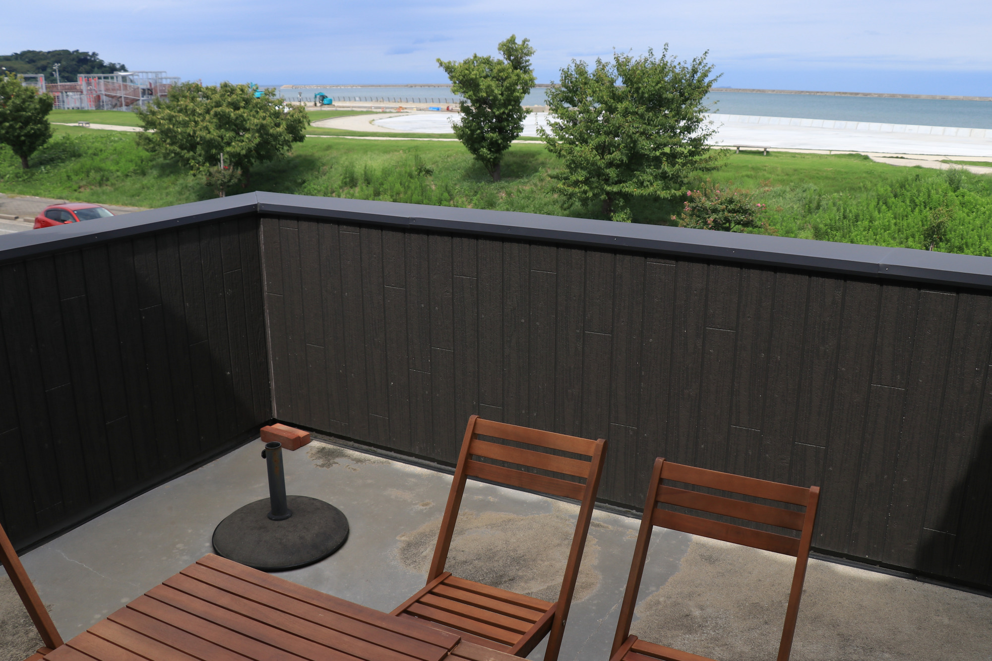 2階にあるテラス席