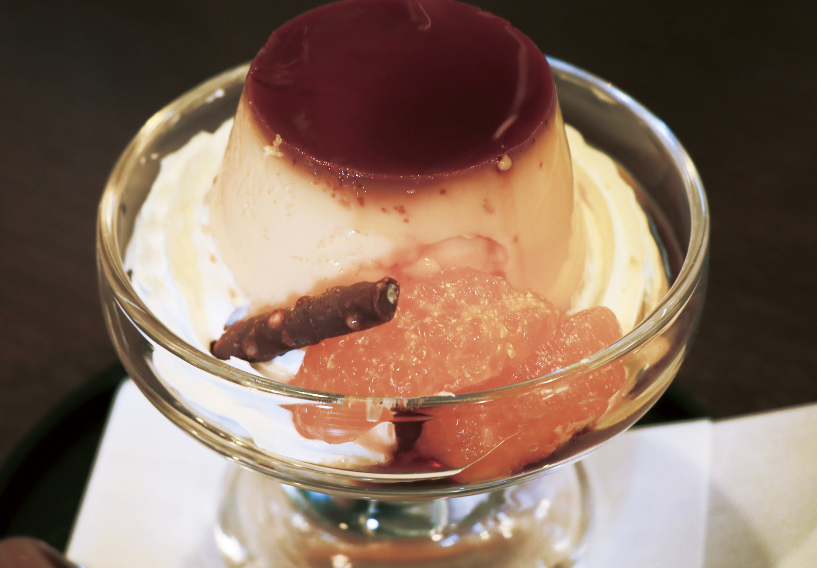 喫茶店のプリン