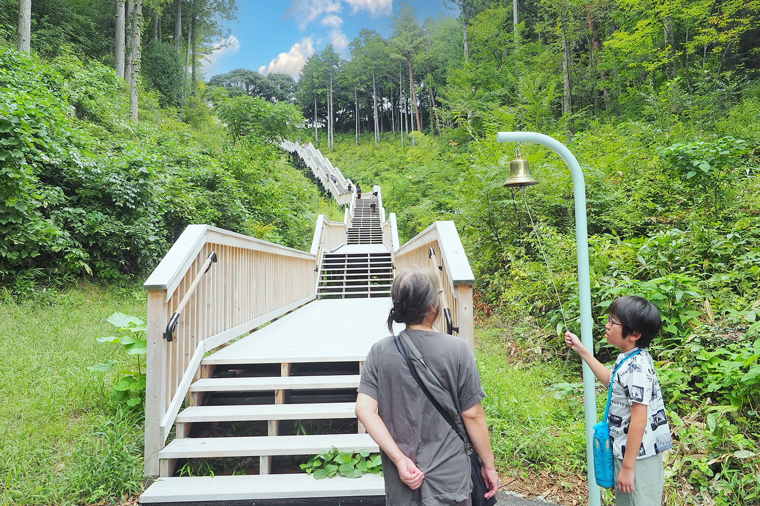 中間地点。ここから登り