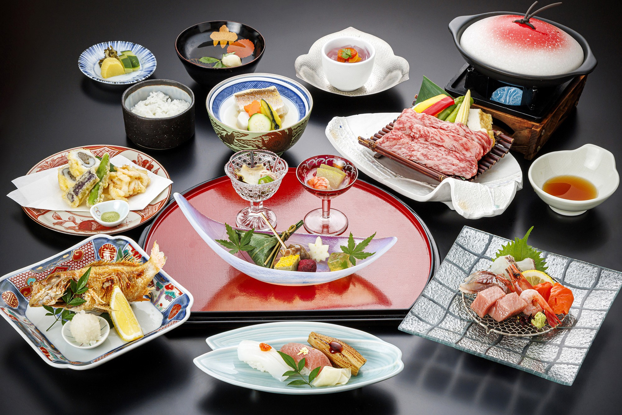 夏の会席 特選料理プランの一例