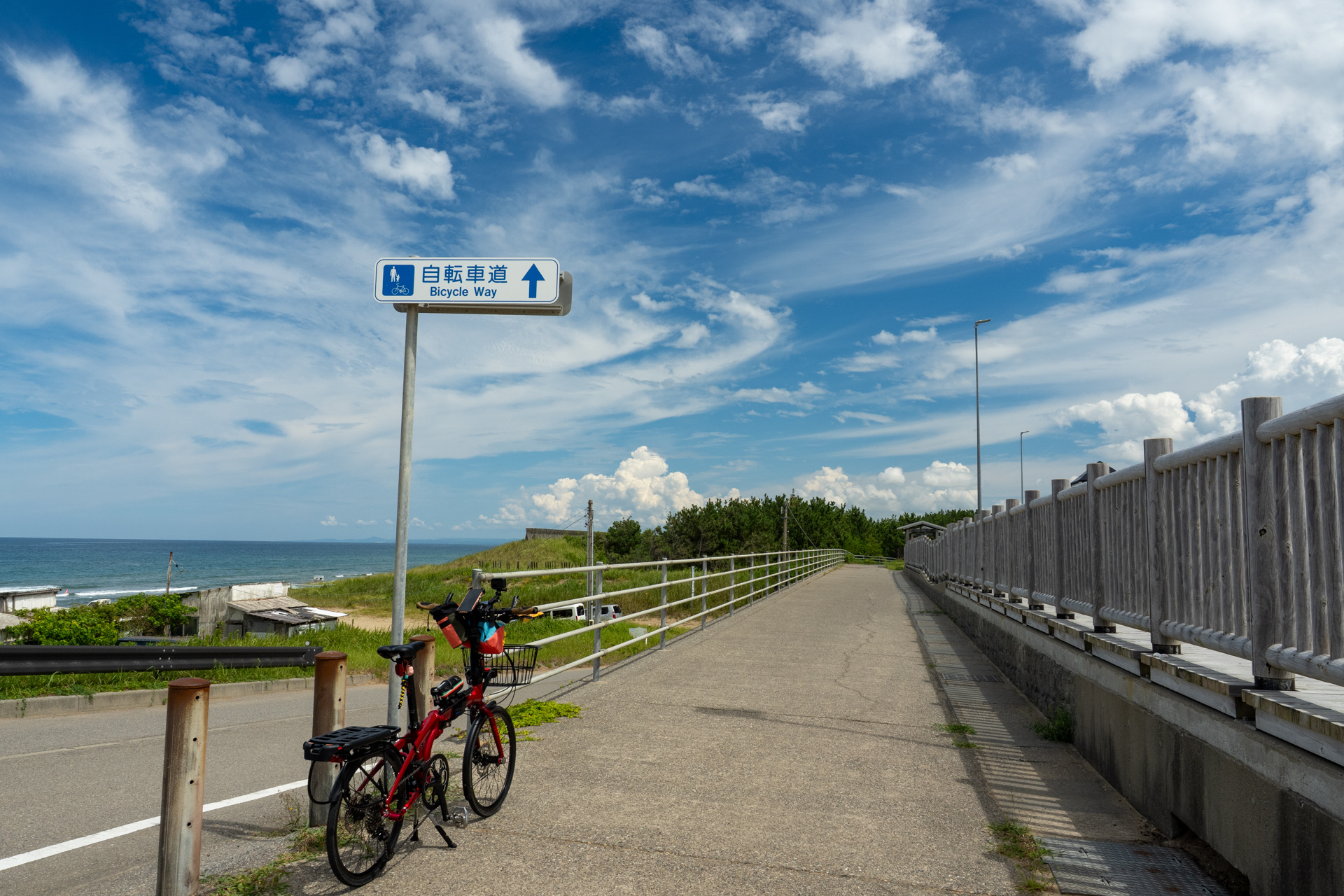 羽咋市へ向かう里浜ルート