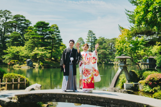 兼六園での撮影