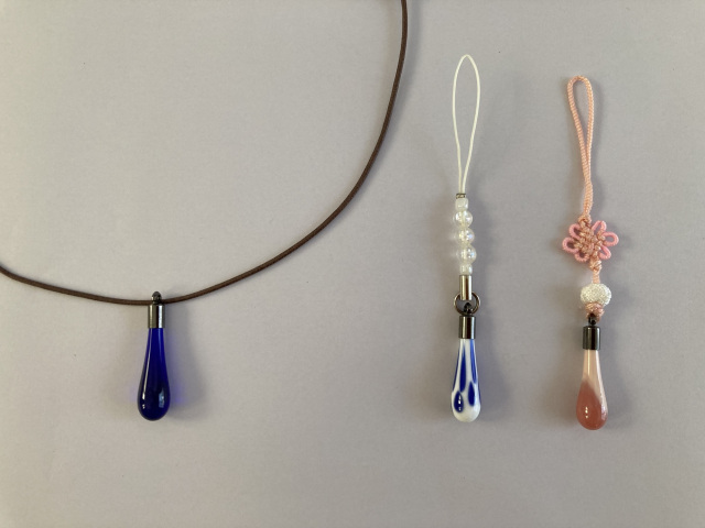 復興応援イベント　ランプワークでしずく玉作り